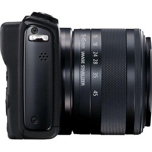 Canon EOS M100 24.2 Megapixel Mirrorless Camera with Lens - 15 mm - 45 mm - Black - Autofocus - 7.6 cm (3") Touchscreen LC