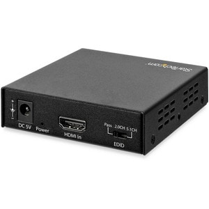 StarTech.com HDMI Audio Extractor with 40K 60Hz - HDMI Audio De-embedder - HDR - Toslink Optical Audio - Dual RCA Audio - 