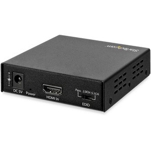 StarTech.com HDMI Audio Extractor with 40K 60Hz - HDMI Audio De-embedder - HDR - Toslink Optical Audio - Dual RCA Audio - 