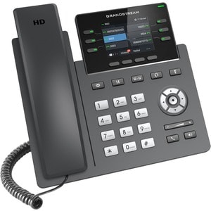 Grandstream IP Phone - Corded - Corded - Desktop - 3 x Total Line - VoIP - 2 x Network (RJ-45) - PoE Ports