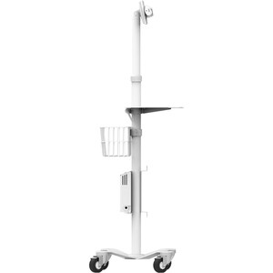 Compulocks Universal Tablet Cling Medical Rolling Kiosk White - Compatible With Tablets 7" - 13" , Rotates Between Orienta