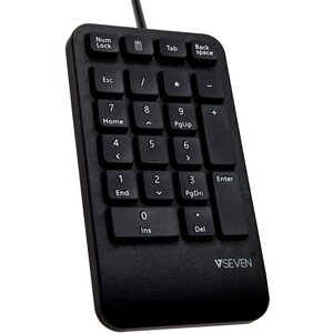 V7 Professional Keypad - Kabel Konnektivität - USB Schnittstelle - Schwarz - 21 Taste(n) Rechner, Esc, Mein Computer Hotke