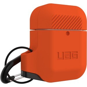 Urban Armor Gear Carrying Case Apple AirPods - Orange - Drop Resistant, Weather Proof, Water Resistant - Silicone Body - C