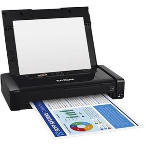 Epson WorkForce WF-110 Portable Inkjet Printer - Color - 14 ppm Mono / 11 ppm Color - 5760 x 1440 dpi Print - 20 Sheets In