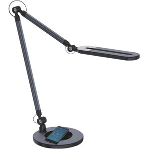 Royal Sovereign Swing Arm LED Desk Lamp with Wireless Charging - RDL-150Qi - 10 W LED Bulb - Adjustable Neck, Adjustable A
