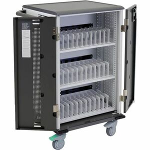 Ergotron YES36 Charging Cart - 27.22 kg Capacity - 4 Casters - 101.60 mm Caster Size - Wood, Vinyl, Thermofused Laminate (