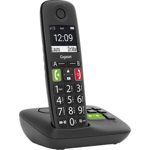 Gigaset E290A DECT-Schnurlostelefon - Schwarz - 1 Telefonleitung(en) - 1 Gleichzeitige Anrufe - Anrufbeantworter - Freispr