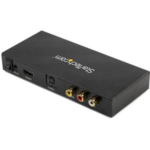 StarTech.com S-Video or Composite to HDMI Converter with Audio - 720p - NTSC & PAL - Analog to HDMI Upscaler - Mac & Windo