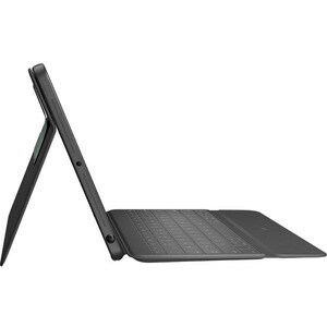 Logitech Rugged Folio Keyboard/Cover Case (Folio) for 25.9 cm (10.2") Apple iPad (7th Generation) Tablet - Graphite - Drop