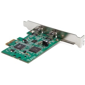 StarTech.com 2 Port PCI Express FireWire Card - TI TSB82AA2 Chipset - Plug-and-Play - PCIe 1394a FireWire Adapter (PEX1394