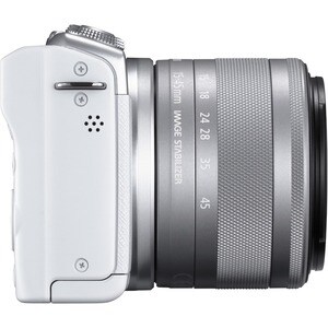 Canon EOS M200 24,1 Megapixel Spiegellose Kamera mit Objektiv - 15 mm - 45 mm Brennweite - Weiß - Autofokus - 7,6 cm (3 Zo