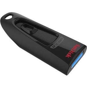 SanDisk Ultra 64 GB USB 3.0 Type A Flash Drive - Red - 128-bit AES - 100 MB/s Read Speed