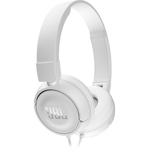 JBL T450 Wired Over-the-head Stereo Headset - White - Binaural - Circumaural - 32 Ohm - 20 Hz to 20 kHz - Mini-phone (3.5mm)