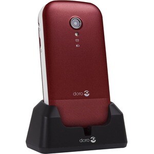 Téléphone portable standard Doro 2404 - 2G - Écran 6,1 cm (2,4") Active Matrix TFT LCD 320 x 240 - 16 Mo RAM - Rouge, Blan