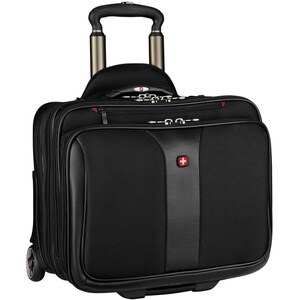 Wenger Patriot II Travel/Luggage Case (Roller) for 15.4" to 17" Notebook - Black - Polyester Body - Trolley Strap - 16.1" 