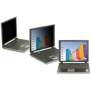 3M Anti-glare Privacy Screen Filter - Black, Matte - 1 Each - For 39.6 cm (15.6") Widescreen LCD 2 in 1 Notebook - 16:9 - 