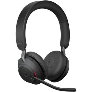 Jabra Evolve2 65 Wireless Over-the-head Stereo Headset - Black - Binaural - Supra-aural - Bluetooth - USB Type A