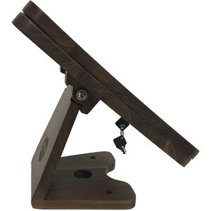 CTA Digital Wooden Security Kiosk Stand for iPad 10.2" 7th/ 8th/ 9th Gen - Up to 10.20" Screen Support - Walnut - Wood