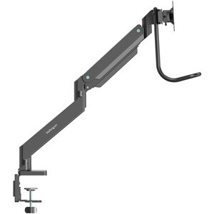 StarTech.com Desk Mount Dual Monitor Arm, Ergonomic VESA Mount 32" (17.6lb/8kg) Displays, Crossbar Handle for Full Motion,