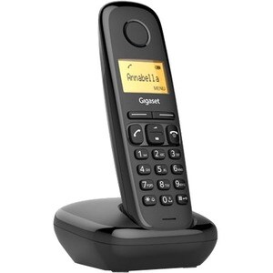 Gigaset A170 DECT Cordless Phone - Black - Cordless - Corded - 300 m Range - 1 x Handset - 1 Simultaneous Calls