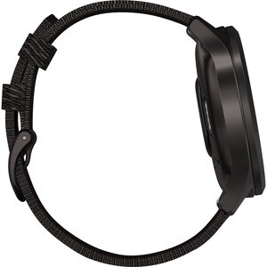 Garmin vívomove Style GPS Watch - Glass, Anodized Aluminium - Graphite Case - Black Pepper Band - Anodized Aluminium Case 