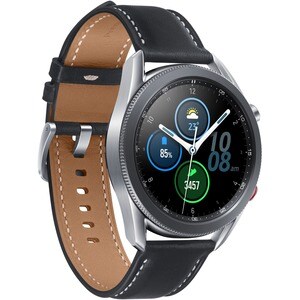 Samsung Galaxy Watch3 (45MM), Mystic Silver (Bluetooth) - Round - 1.82" (46.20 mm) - 0.44" (11.10 mm) - 1.77" (45 mm) - EC