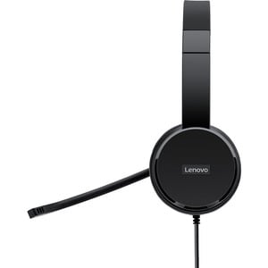 Lenovo 100 Wired Over-the-head Stereo Headset - Black - Binaural - Supra-aural - 32 Ohm - 20 Hz to 20 kHz - 180 cm Cable -