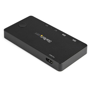 StarTech.com 2 Port USB C KVM Switch - 4K 60Hz HDMI - Compact UHD Desktop KVM Switch w/USB Type C Cables - Bus Powered Mac