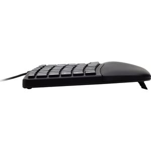 Kensington Pro Fit Ergo Wired Keyboard - Cable Connectivity - USB Type A Interface - Windows, ChromeOS, Mac OS - Black