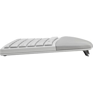 Kensington Pro Fit Ergo Wireless Keyboard-Gray - Wireless Connectivity - Bluetooth/RF - 2.40 GHz - USB Interface - Grey
