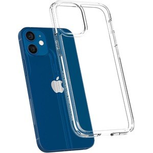 Spigen Ultra Hybrid Case for Apple iPhone 12 mini Smartphone - Crystal Clear - Thermoplastic Polyurethane (TPU), Polycarbo