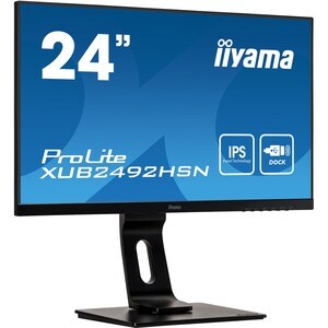 iiyama ProLite XUB2492HSN-B1. Taille de l'écran: 60,5 cm (23.8"), Résolution de l'écran: 1920 x 1080 pixels, Type HD: Full