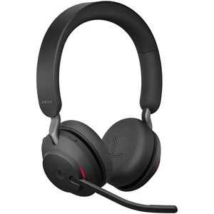 Jabra Evolve2 65 无线 头戴式 立体声 耳机 - 黑 - 双声道 - 上耳式 - 蓝牙 - A 型 USB