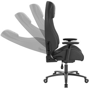 Atlantic Dardashti Gaming Chair - Midnight - For Gaming - Steel, Nylon, PU Leather, Foam, Carbon Fiber - Black, Midnight