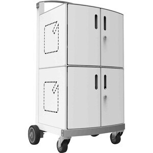 Compulocks CartiPad Duo Tablet / Laptop Charging Rolling Cart 32 Devices UK Power Plug - Simultaneously Store & Charge 32 
