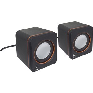 2600 Series Speaker System, Small Size, Big Sound, Two Speakers, Stereo, USB power, Output: 2x 3W, 3.5mm plug for sound, I