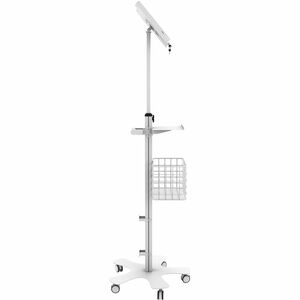 CTA Digital Medical Mobile Floor Stand with Large Universal Security Enclosure - Up to 12.90" Screen Support - 61" Height 