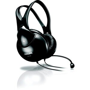Philips SHM1900 Wired Over-the-head Stereo Headset - Binaural - Circumaural - 32 Ohm - 15 Hz to 22 kHz - 200 cm Cable - Mi