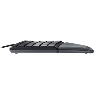 CHERRY ERGO KC 4500 Keyboard - Cable Connectivity - USB Interface - English (US) - QWERTZ Layout - Black - 109 Key(s) - Co