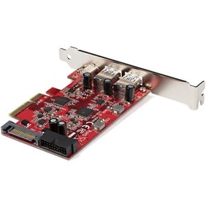 StarTech.com USB Adapter - PCI Express x4 - Plug-in Card - Red - UASP Support - 5 Total USB Port(s) - PC, Linux, Mac