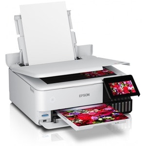 Epson ET-8500 Wireless EcoTank Inkjet Multifunction Printer - Colour - White - Copier/Printer/Scanner - 32 ppm Mono/32 ppm
