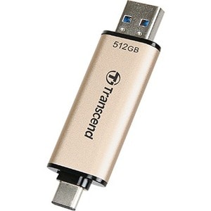Transcend JetFlash 930C 512 GB USB 3.2 (Gen. 1) Typ A, USB 3.2 (Gen 1) Typ C Flash-Laufwerk - Golden - 420 MB/s Read Speed