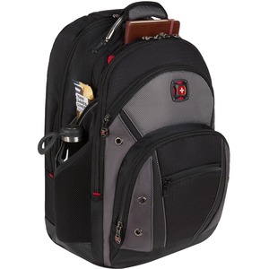 SwissGear Synergy 602683 Carrying Case (Rolling Backpack) for 12.9" to 16" Notebook, Tablet - Black, Gray - Scratch Resist