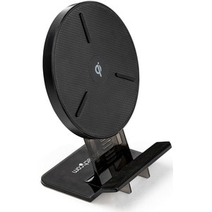 StarTech.com 15W Qi Wireless Charging Stand, Universal Qi Certified Wireless Charger Stand or Pad, For iPhone/Samsung Gala