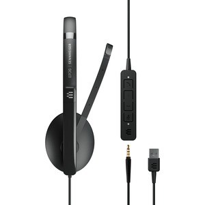 EPOS | SENNHEISER ADAPT 165 USB II Wired On-ear Stereo Headset - Binaural - 231.7 cm Cable - Noise Cancelling Microphone -