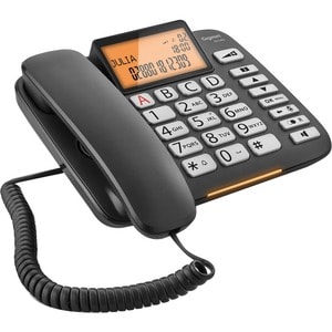 Gigaset DL580 Standard Phone - Black - Speakerphone - Hearing Aid Compatible