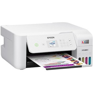 Epson EcoTank ET-2800 Inkjet Multifunction Printer-Color-Copier/Scanner-5760x1440 Print-120 sheets Input-Color Scanner-120