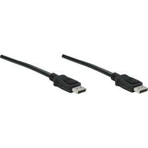 DisplayPort 1.2 Cable, 4K@60hz, 3m, Male to Male, Equivalent to Startech DISPL3M, With Latches, Fully Shielded, Black, Lif