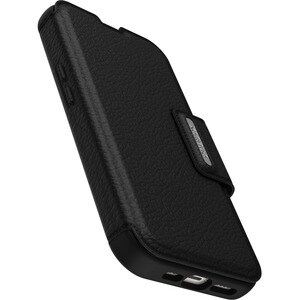 OtterBox Strada Carrying Case (Folio) Apple iPhone 13 Smartphone - Black - Drop Resistant - Leather Body