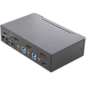 2 Port HDMI KVM-Switch - 4K 60Hz Ultra HD HDR - HDMI 2.0 KVM Umschalter - Audio (SV231HU34K6) - 2 Computer - 1 Lokaler Ben